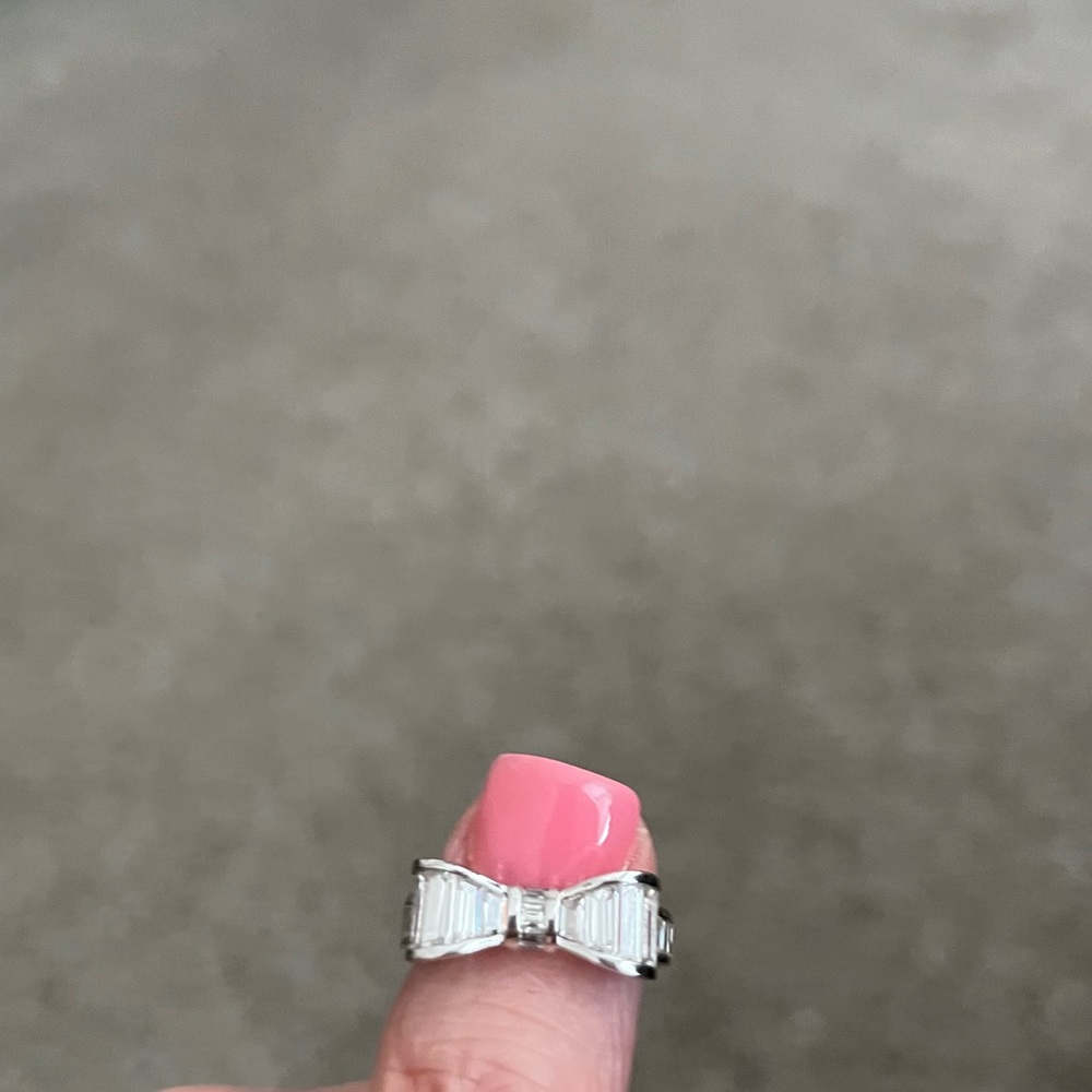 Diamonique Bow Ring - image 2